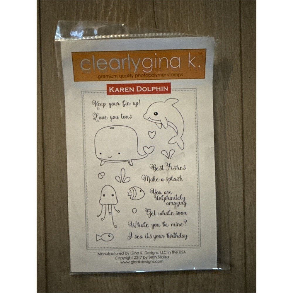 NEW Clearly Gina K. Photopolymer Stamps Karen Dolphin
